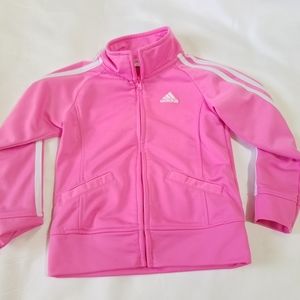 Toddler girl Adidas pink track jacket. Size 4